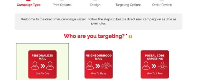 Real Estate Agent Direct Mail Campaign Wizard
